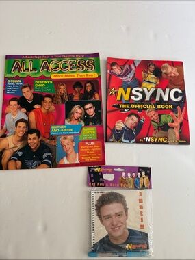 *NSYNC ALL ACCESS Magazine, *NSYNC official book, Justin Timberlake nootebook